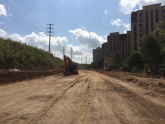 道路施工现场。