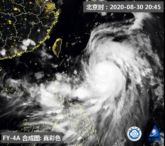 “美莎克”云系广阔。图片来源:国家卫星气象中心