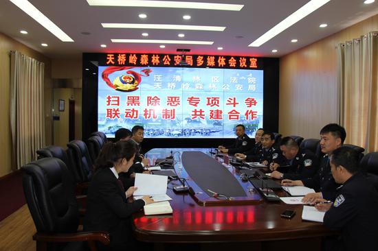 天桥岭森林公安局联合汪清林区法院召开扫黑除