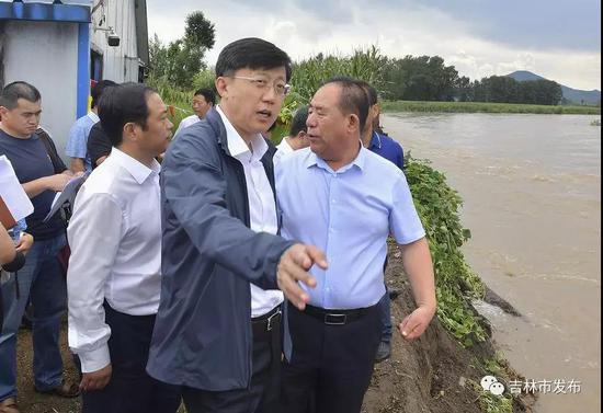 吉林市市长刘非到磐石指导防汛和灾后恢复重建工作