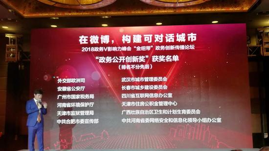 长春市城乡建设委员会获得“政务公开创新奖”