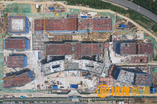 南昌市中心医院瑶湖分院项目(江西省中西医结合医院瑶湖分院项目)施工现场