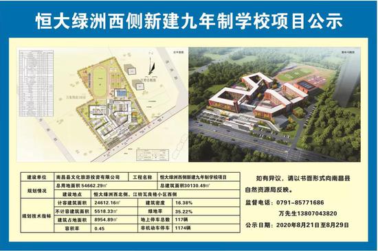 恒大绿洲学校项目公示