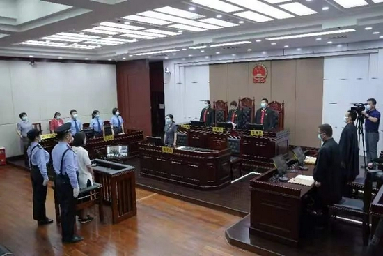 9月9日,劳荣枝案庭审现场。