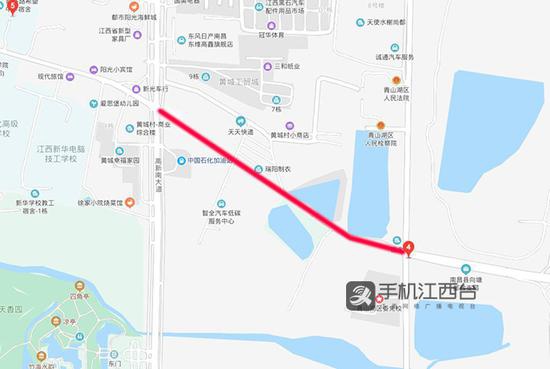 南昌市洛阳东路综合改造工程位于高新大道至京东大道之间(红线位置)