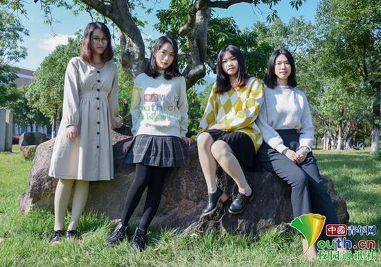 图为寝室4女生。中国青年网通讯员 叶博宁 摄