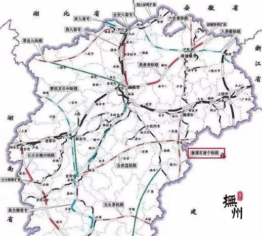 抚州各县区铁路分布及规划
