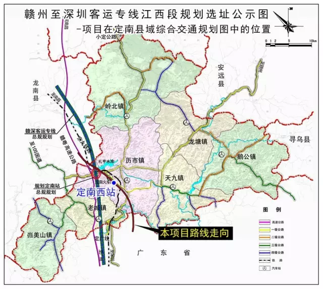 赣州至深圳客运专线江西段规划选址公示图