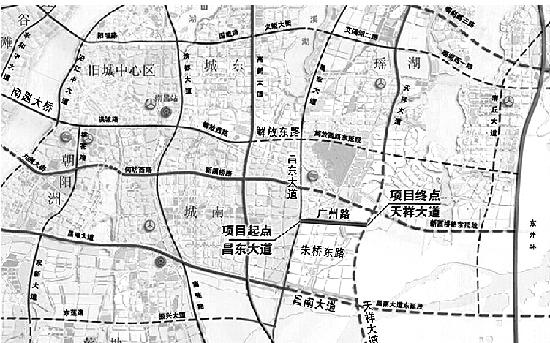 三大车站将大致构成一个等腰三角形,