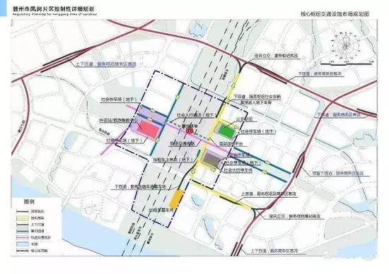 高铁新区核心枢纽交通设施布局规划图
