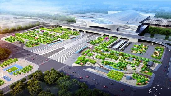赣州高铁西站东广场项目效果图