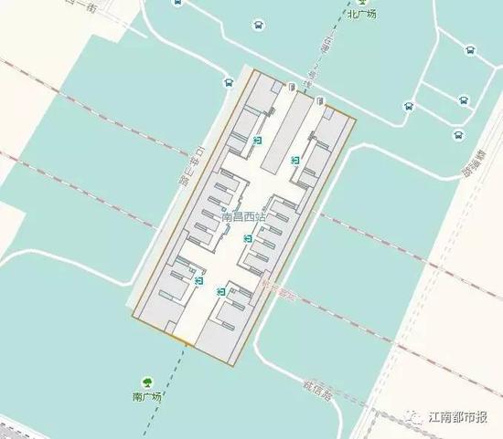 地铁站南昌西站出入口设在高铁站南昌西站内,实现了地铁与高铁的无缝