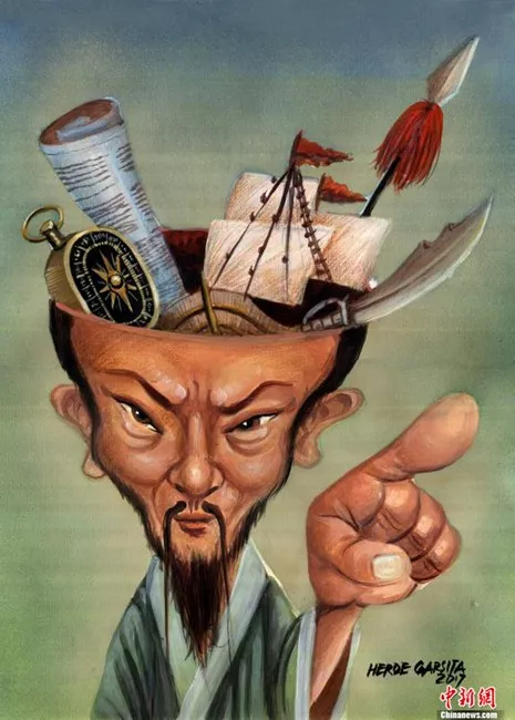 王阳明形象设计稿之一。黄盛裕供图