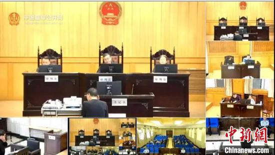 图为:一审公开宣判 台州中院供图
