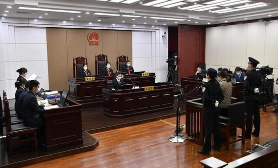南昌市中级人民法院审理劳荣枝案件现场。受访者供图