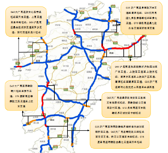图3：国庆节假期全省高速公路拥堵预测空间分布图