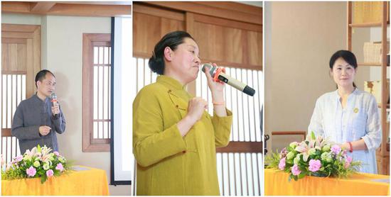 南昌分会基金会宣传部长 熊林根(左)、副会长 陈凤(中)、项目运行部长 王建英(右)