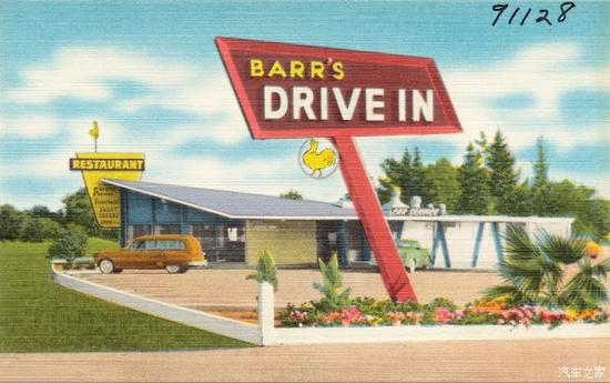 驰骋在美国公路上的汽车餐厅