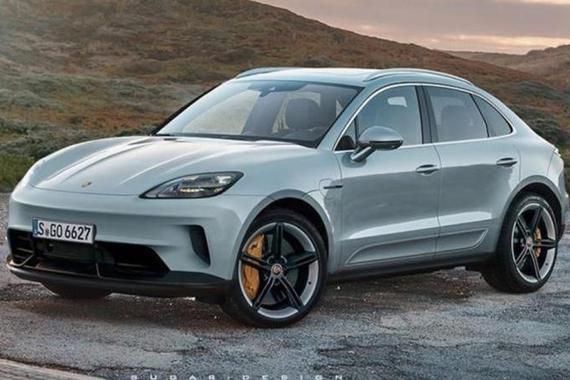 科技化风格 曝保时捷Macan EV内饰谍照