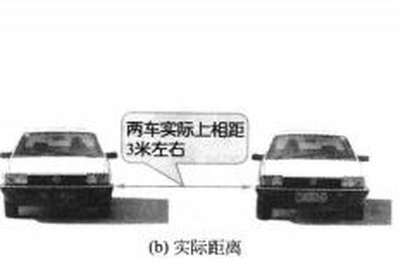 两车并排时，如何目测横向车距？
