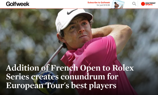 Golfweek.com相关文章截屏