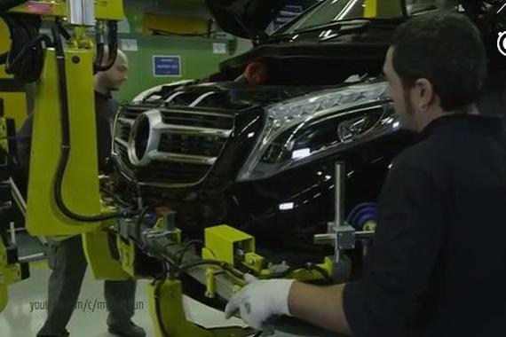 视频:德国工艺，奔驰V级生产线制造展示片