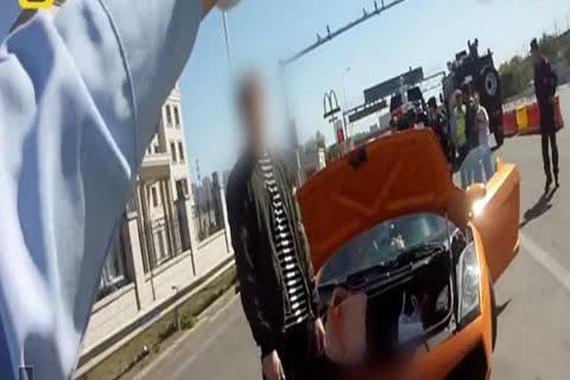 视频:男演员无证毒驾兰博基尼，载女车主