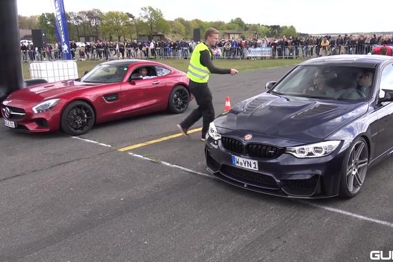 视频：宝马 M3 vs 奔驰AMG GTS
