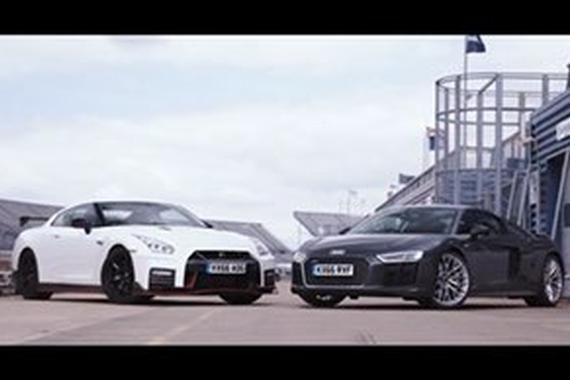 视频：奥迪R8 V10 Plus vs 日产GT-R Nismo ！