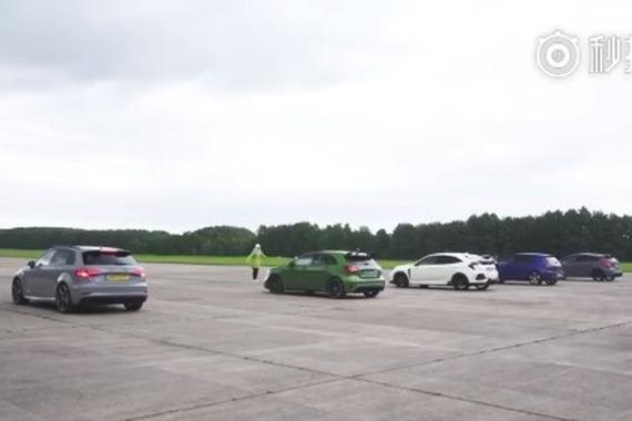 视频：奥迪RS3迎战各路钢炮