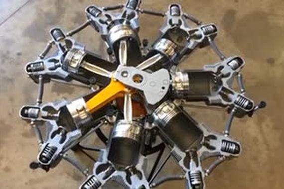 视频：世上只有三辆，搭载星型发动机的摩托车！