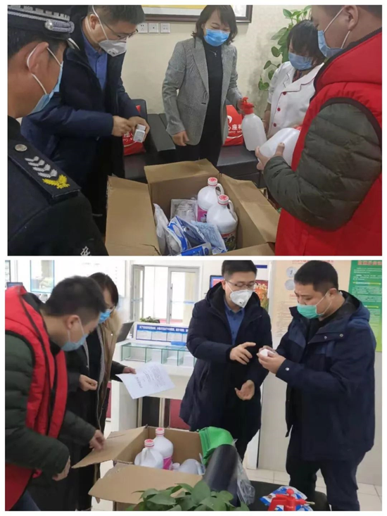 为网点配送防疫物资并指导使用