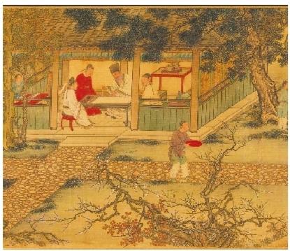 明谢环画《香山九老图》(局部)