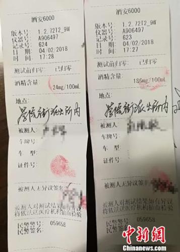 其中1人经酒精检测后属醉酒状态 王正雨 摄