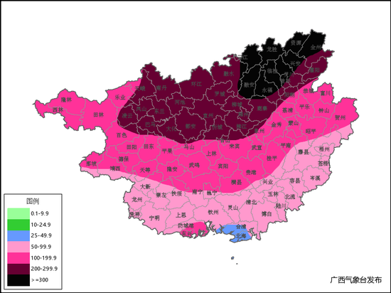 2019年7月7-10日过程雨量预报图