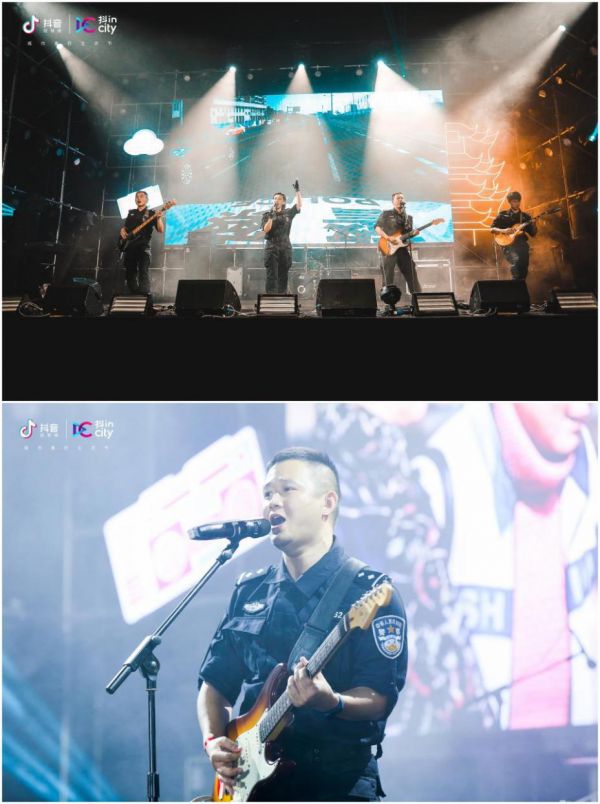 公安石乔乐队抖出正能量