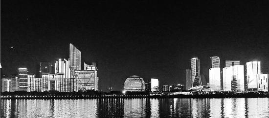 大图:钱塘江夜景