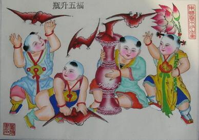(现代东丰台木版年画作品)