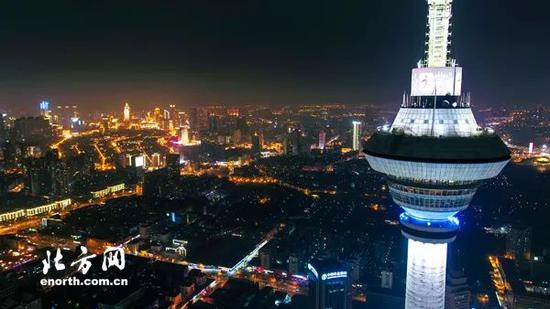 空中俯拍,天津除夕夜没有“爆竹味儿”