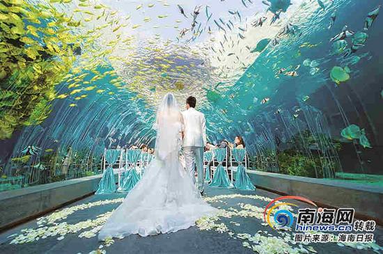 海底餐厅婚礼。(资料照片)