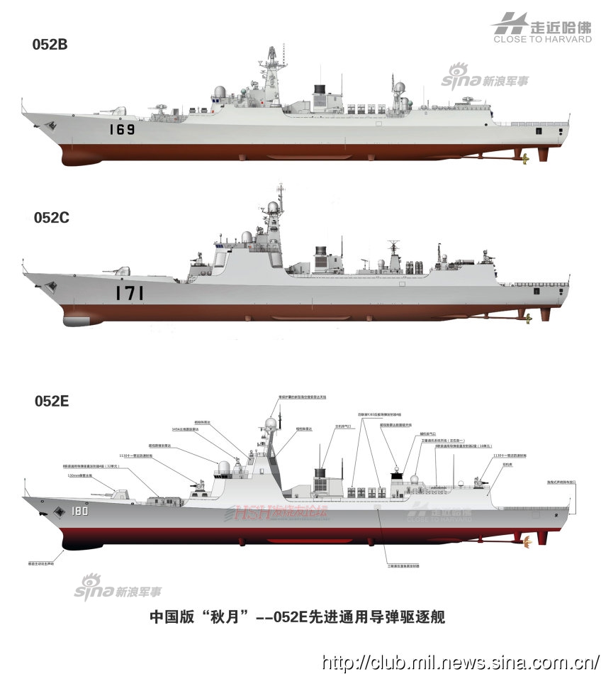 96垂发和鹰击12反舰弹!中国是否建052e驱逐舰