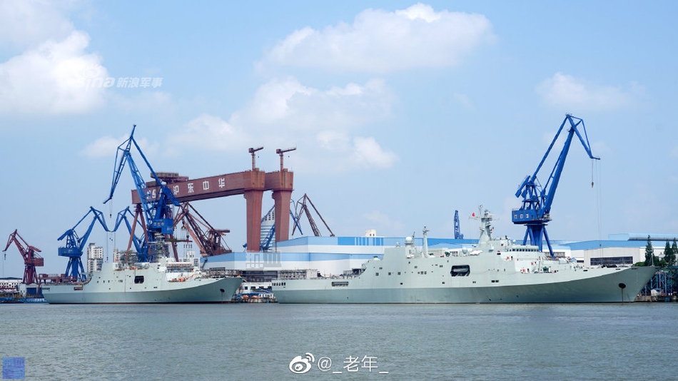 075也露尖尖角!我沪东船厂紧张舾装071登陆舰