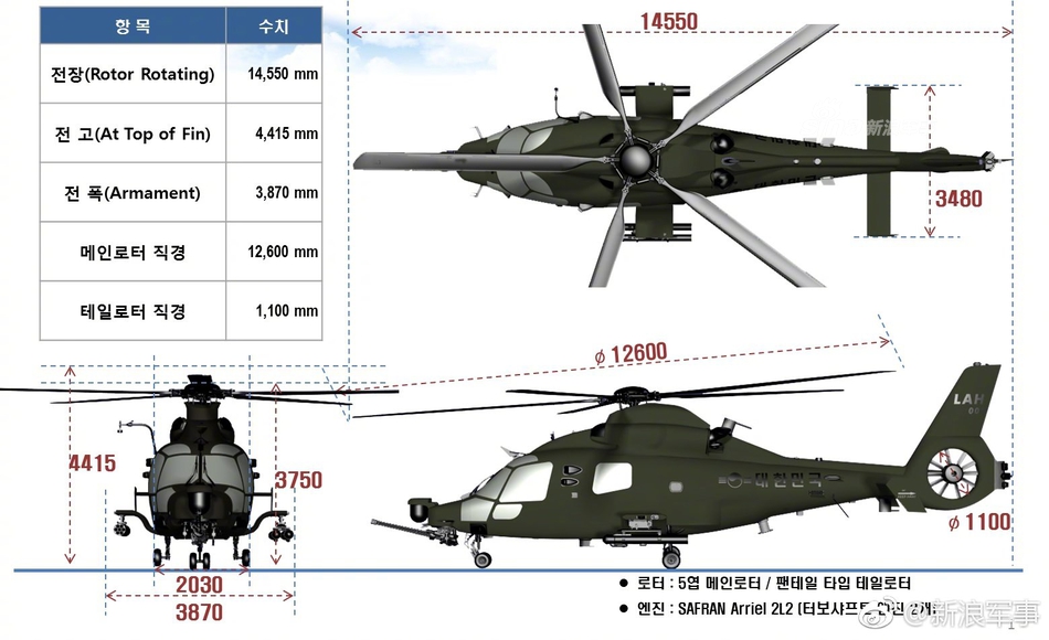 直9的老表弟?韩国lah轻型攻击直升机完成首飞
