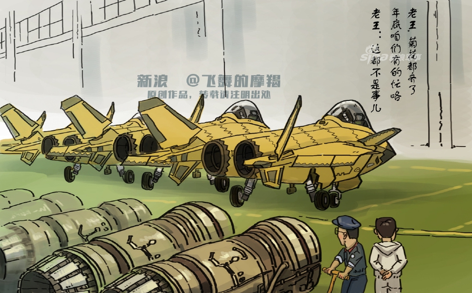 网友绘图畅想我军歼20换装矢量发动机