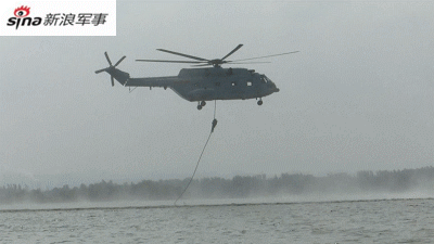 将来换装直20?中国海军蛙人搭乘直-8演练斩首行动