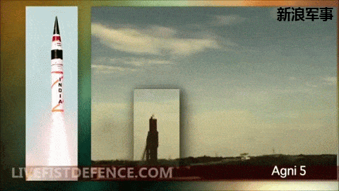 阿三版的东风31?印度烈火5洲际导弹发射CG图