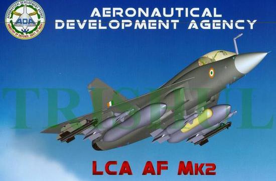 图为"光辉"(LCA)MK2型战机的3D模型图。