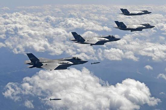 图片:F-35B在韩国参加演习