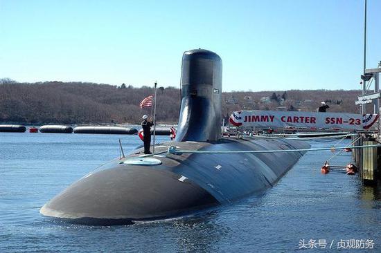 △“卡特”号所属的美海“海狼”级是目前世界上最先进的攻击型核潜艇