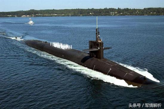 图：美国俄亥俄级导弹核潜艇、其中四艘为巡航导弹核潜艇
